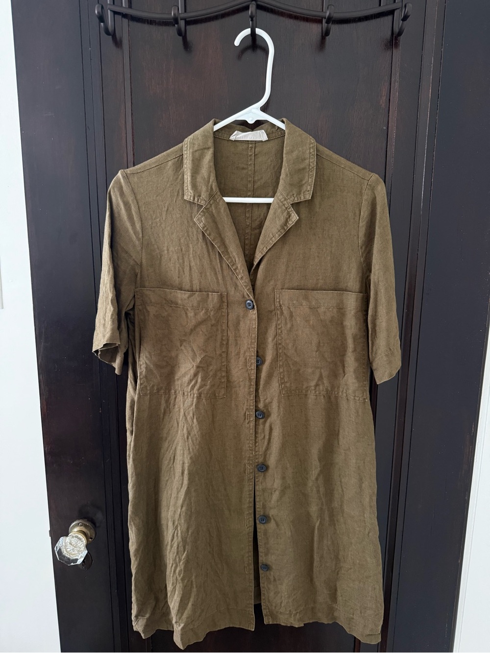 Everlane - 100% linen button up dress